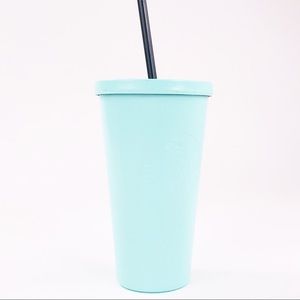 Starbucks 2016 SeaFoam Mint Green Stainless Steel Tumbler Coffee Reusable Straw